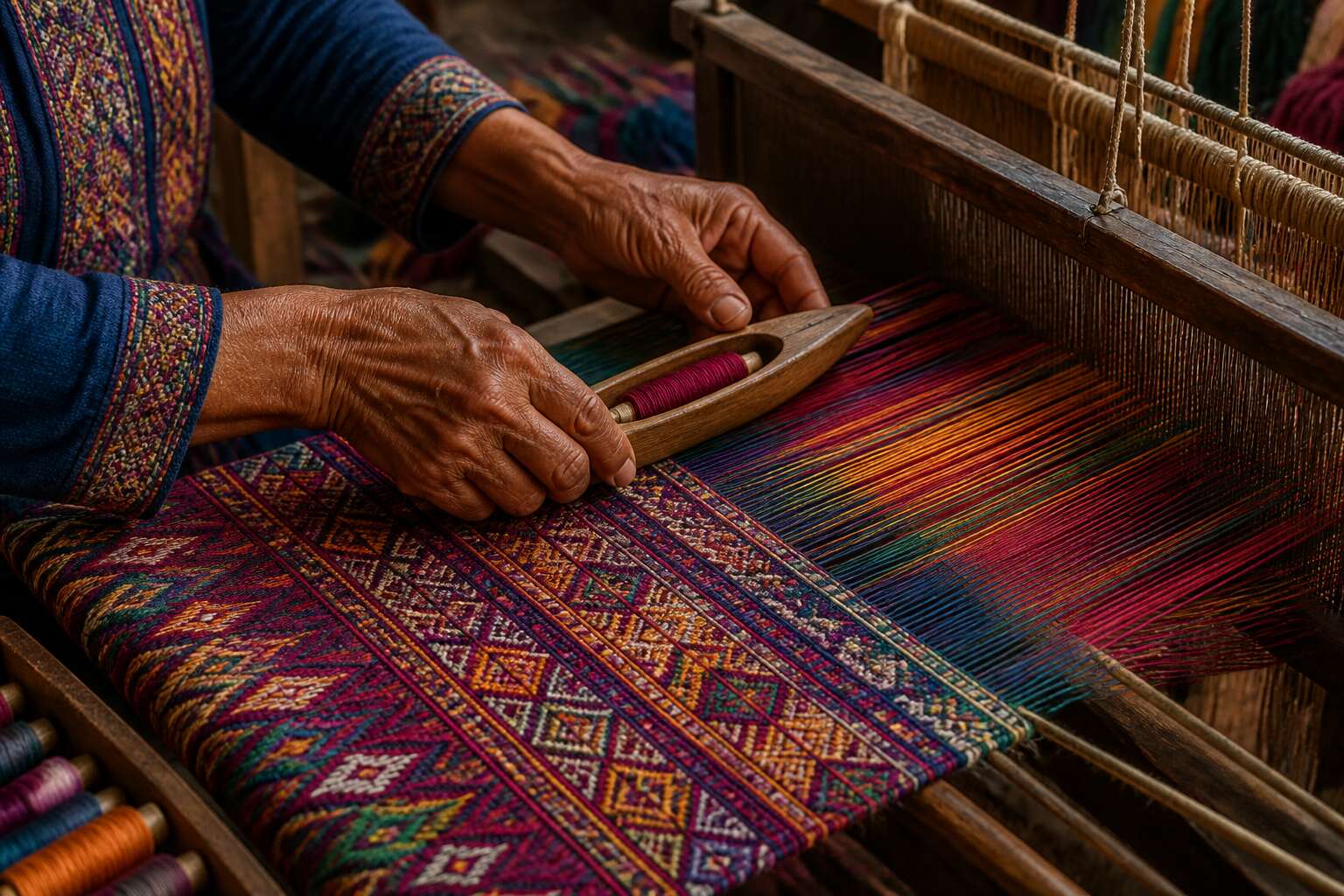 generated_image_6ab5499f20277.jpg who weaves cloth on a loom